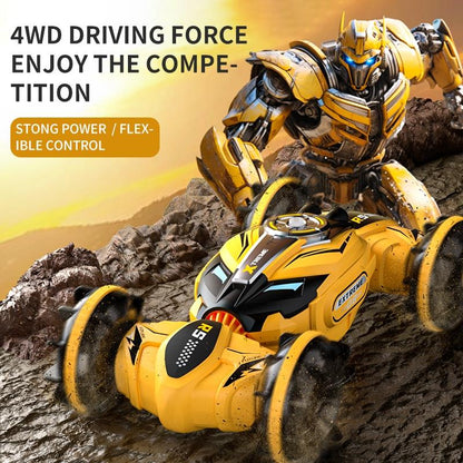 Double-sided 2.4g Rc Amphibious Car - 4wd - Green
