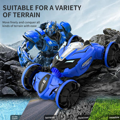 Double-sided 2.4g Rc Amphibious Car - 4wd - Green