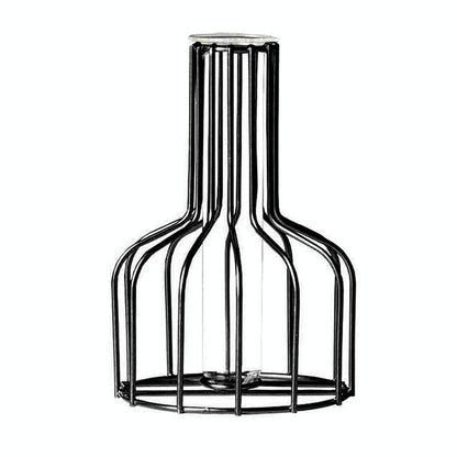 Black Wrought Iron Hydroponic Glass Flower Decoration - no Fake Flowers - Gold