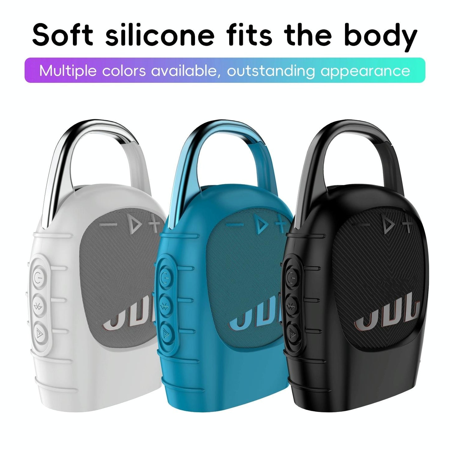 Shockproof Silicone Case for Jbl Clip 5 Bluetooth Speaker - Black