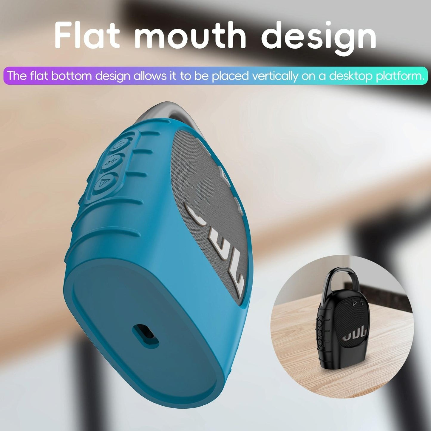 Shockproof Silicone Case for Jbl Clip 5 Bluetooth Speaker - Black