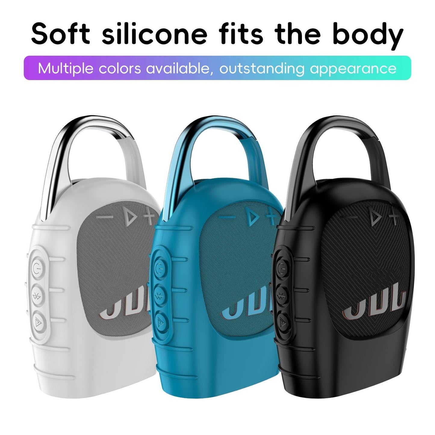 Shockproof Silicone Case for Jbl Clip 5 Bluetooth Speaker - Black