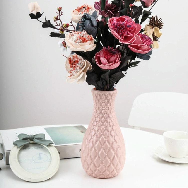 Hydroponic Plastic Vase for Dry and Wet Flower Arrangements - Desktop Furnishings - Milk White