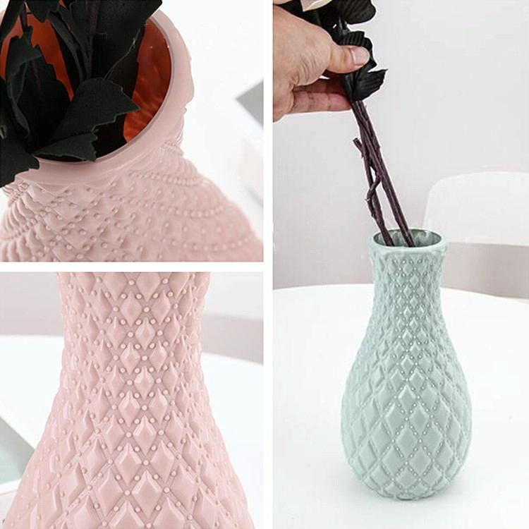 Hydroponic Plastic Vase for Dry and Wet Flower Arrangements - Desktop Furnishings - Milk White