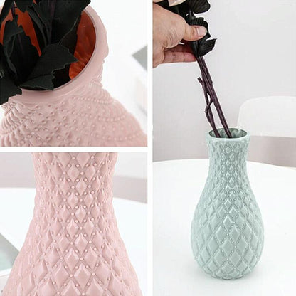 Hydroponic Plastic Vase for Dry and Wet Flower Arrangements - Desktop Furnishings - Milk White