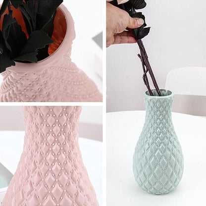 Hydroponic Plastic Vase for Dry and Wet Flower Arrangements - Desktop Furnishings - Milk White