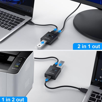 Usb3.0 Bidirectional Printer Splitter Black