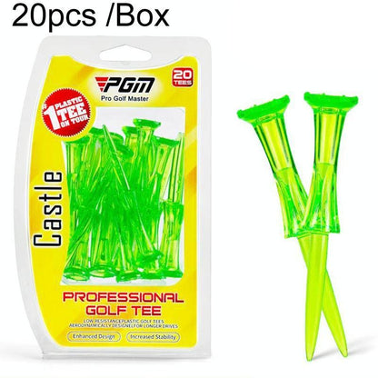 20-pack Golf Ball Tees - Durable 8-point Crown Tip for Competition - Anti-hitting - Yellow