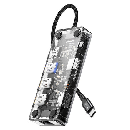 9-In-1 Multi-Function Type-C Hub Adapter Grey