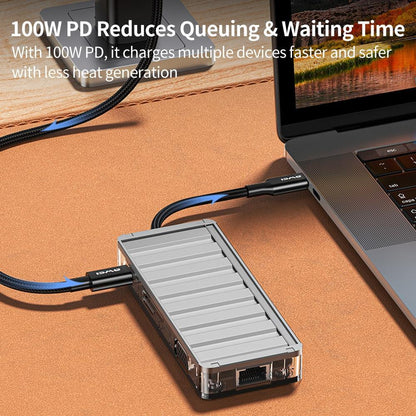 9-In-1 Multi-Function Type-C Hub Adapter Grey