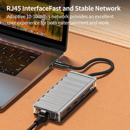 9-In-1 Multi-Function Type-C Hub Adapter Grey