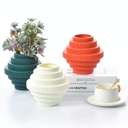 Imitation Porcelain Flower Pot for Wet and Dry Arrangements - Rose Pink