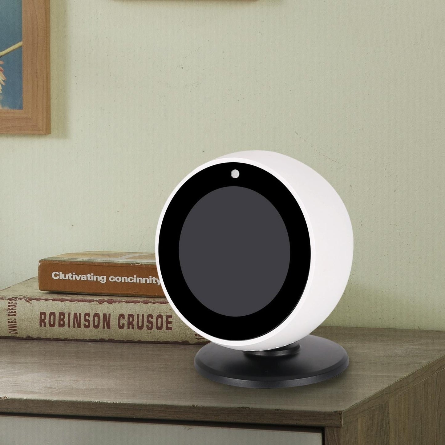 Adjustable Angle Bluetooth Speaker Bracket for Amazon Echo Spot - White