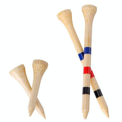 Adjustable Bamboo Golf Spikes - 30pcs / Box - Depth Marker Tee - 83Mm