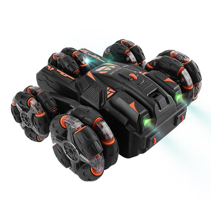 360-degree Swing Arm Rc Stunt Car - 2.4g Single Control 5 Wheels - Black