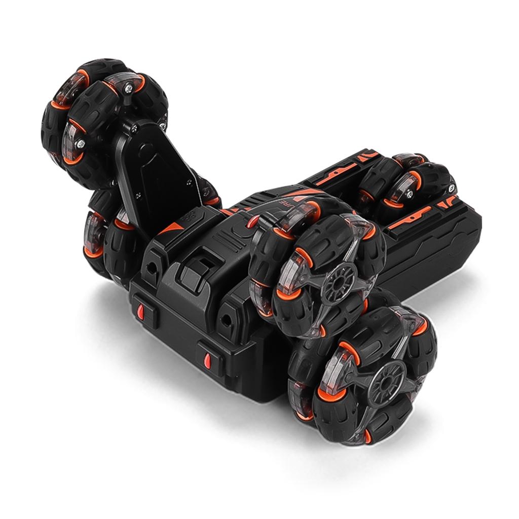 360-degree Swing Arm Rc Stunt Car - 2.4g Single Control 5 Wheels - Black