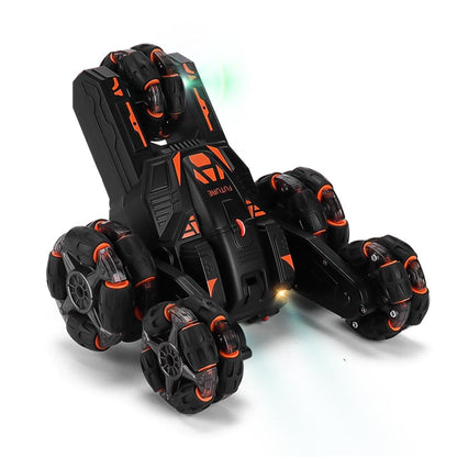 360-degree Swing Arm Rc Stunt Car - 2.4g Single Control 5 Wheels - Black