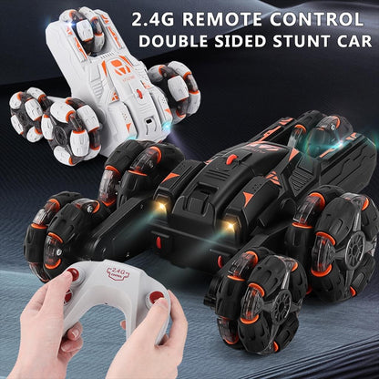 360-degree Swing Arm Rc Stunt Car - 2.4g Single Control 5 Wheels - Black