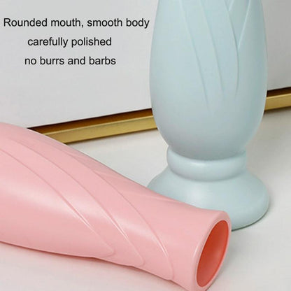Imitation Porcelain Petal Vase for Drop-proof Home Decor - Green