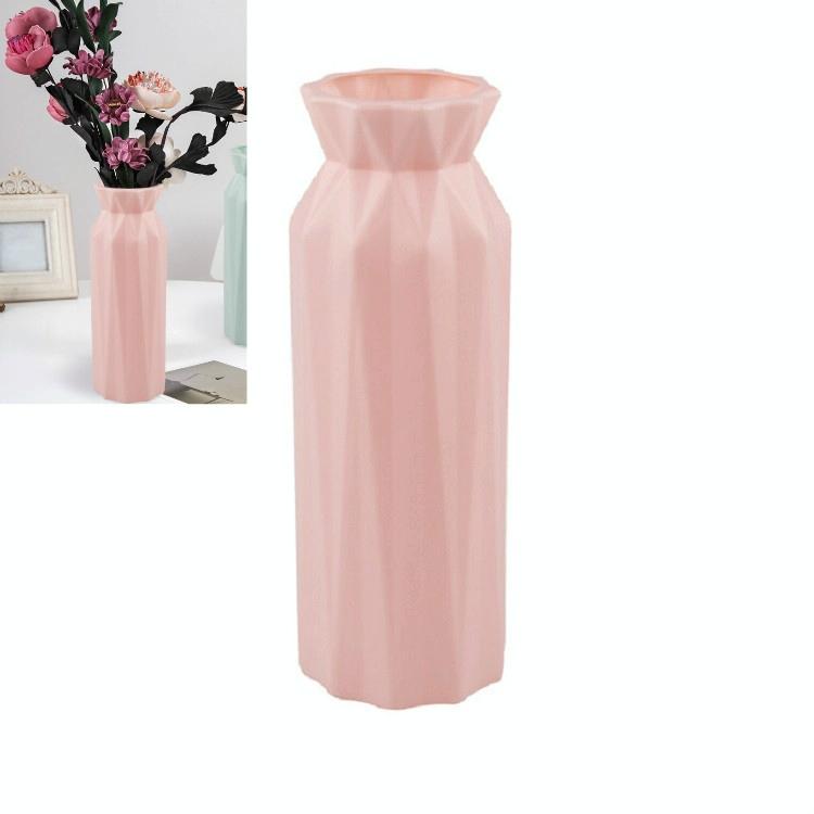 2-pack Plastic Round Vases - Simple Anti-fall Home Decor Ornaments - Green