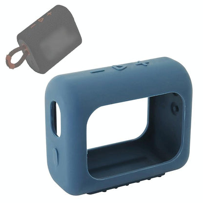 Portable Silicone Cover for Jbl Go3 Speaker with Carabiner - Red