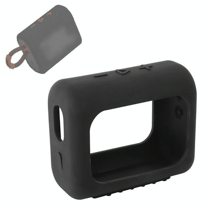 Portable Silicone Cover for Jbl Go3 Speaker with Carabiner - Red