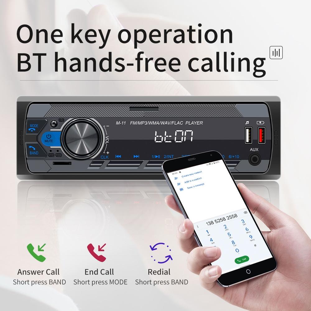 Car Bluetooth Mp3 Player With Eq Sound & Fast Charge - Black