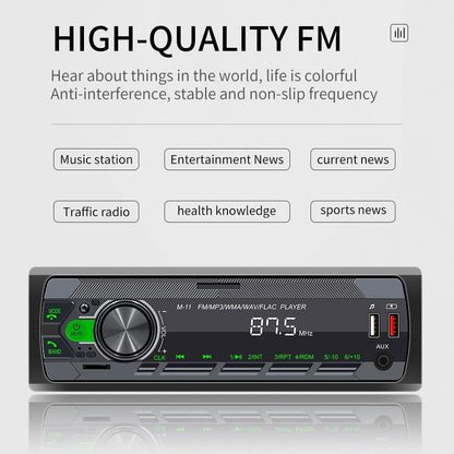 Car Bluetooth Mp3 Player With Eq Sound & Fast Charge - Black
