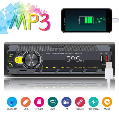Car Bluetooth Mp3 Player With Eq Sound & Fast Charge - Black
