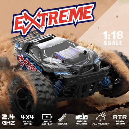 High Speed 4wd Rc Car - 1 18 Scale - Yellow
