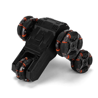 360-degree Swing Arm Rc Car with 5 Wheels - Multifunctional 2.4g - Black