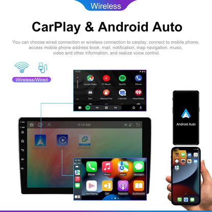 6 + 128G Android Car Bluetooth Player With Gps Navigation - Standard 9 Inch