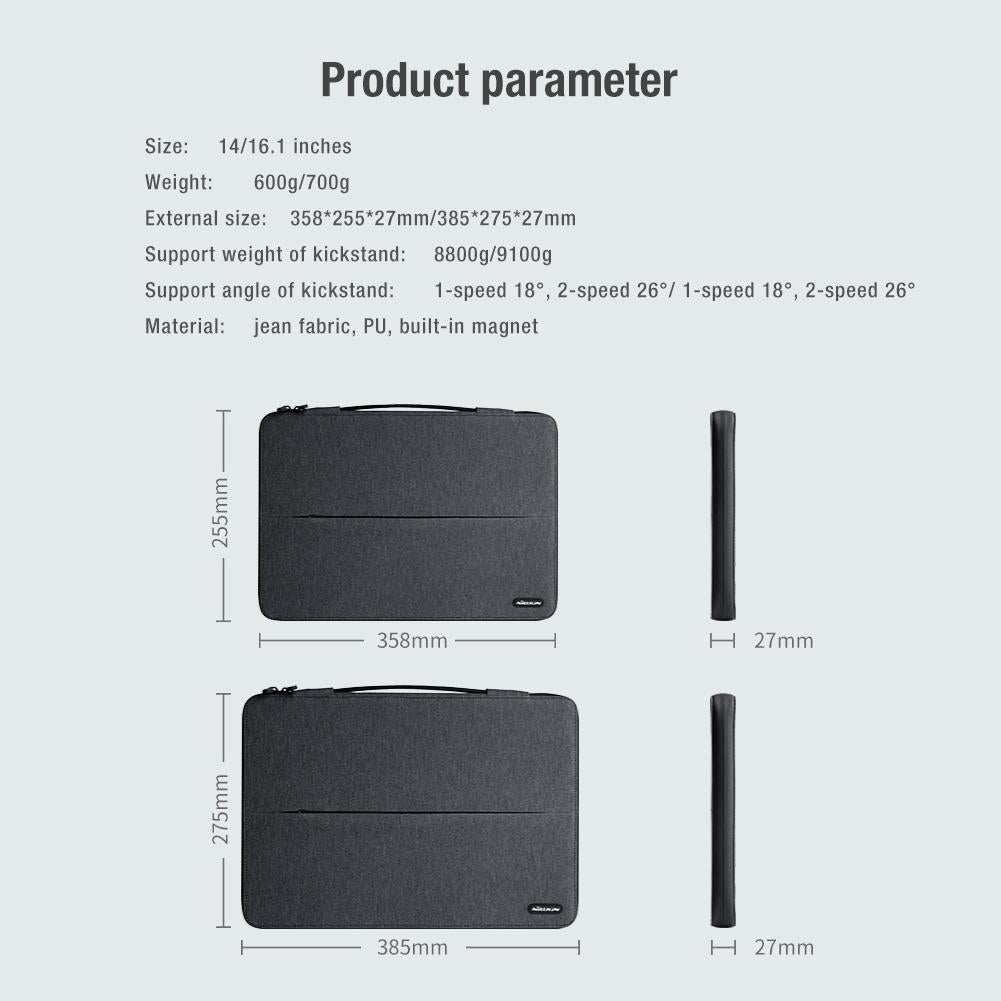 16.0 Inch Commuter Laptop Sleeve - Multifunctional - Dark Gray