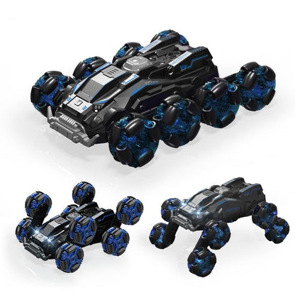 Stunt Drift Remote Control Car - Dual Control Eight Wheels - Blue