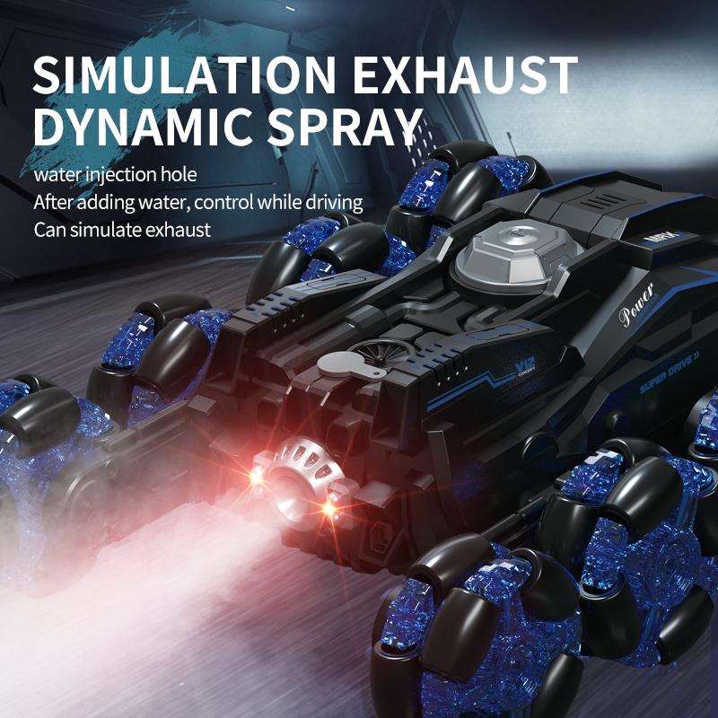 Stunt Drift Remote Control Car - Dual Control Eight Wheels - Blue