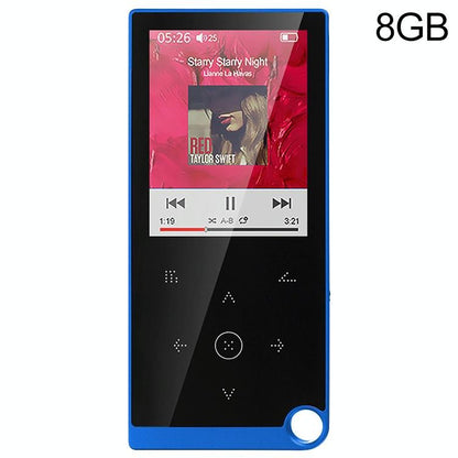 2.4 Inch Touch Mp4 / Mp3 Player 8Gb Memory E Book / Alarm / Timer No Bluetooth - Red