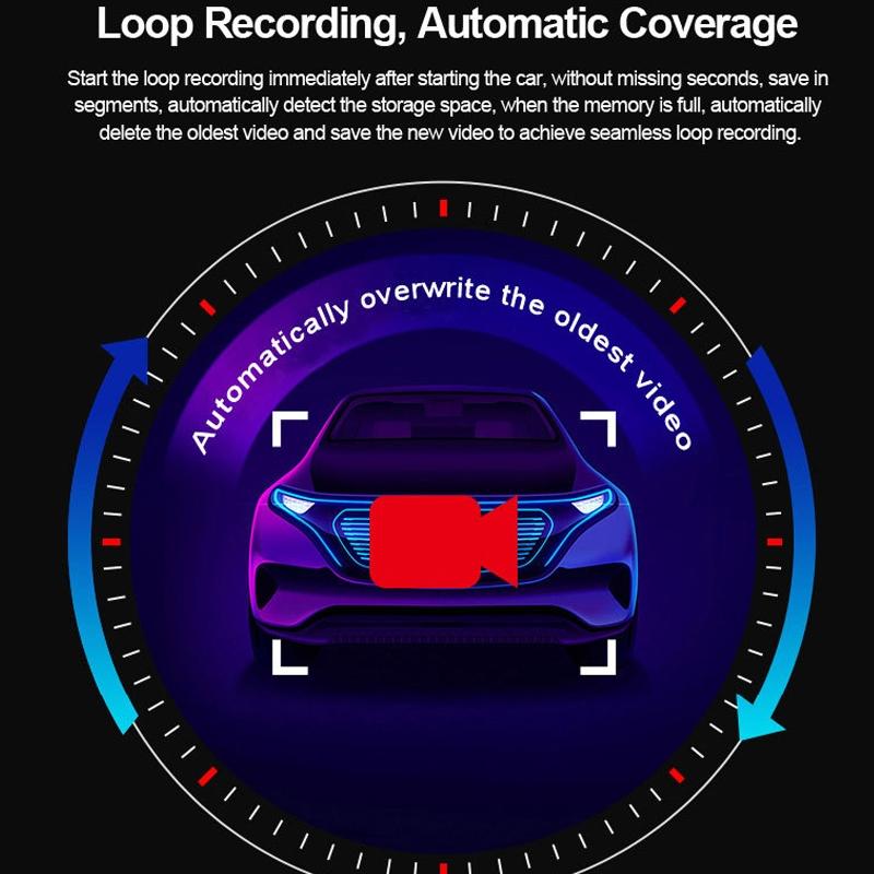 Hd Night Vision Dog Driving Recorder with Reversing Image - Single Record