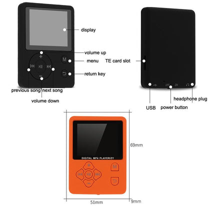 Lossless Mp4 Player With Synchronized Lyrics Round Button - White