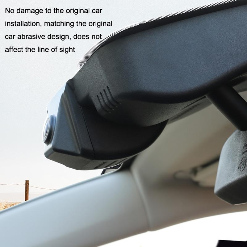 1080p Dual Recording Hidden Driving Recorder with Wifi and Screen - Black