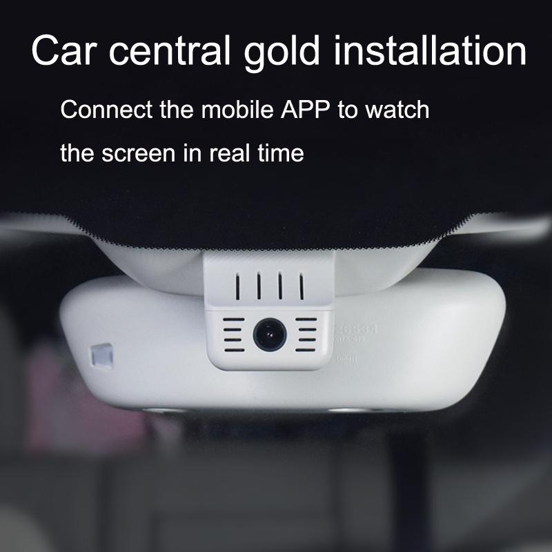 1080p Dual Recording Hidden Driving Recorder with Wifi and Screen - Black