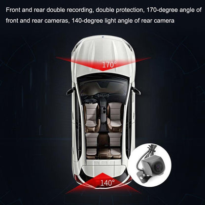 1080p Dual Recording Hidden Driving Recorder with Wifi and Screen - Black