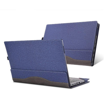 Protective Leather Laptop Case - Anti-Fall - Dark Blue - For Lenovo Thinkpad E15 Gen 3