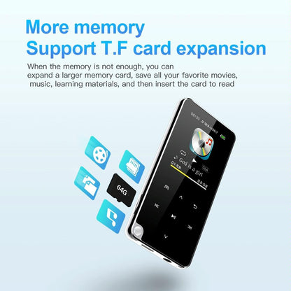 Portable Bluetooth Mp3 Player 8Gb Capacity Black