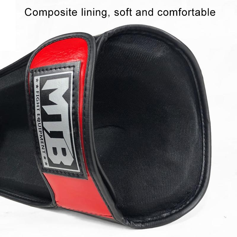 Training Leg Guards For Freestyle Grappling And Thai Boxing - Ankle Protection - Red