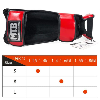 Training Leg Guards For Freestyle Grappling And Thai Boxing - Ankle Protection - Red