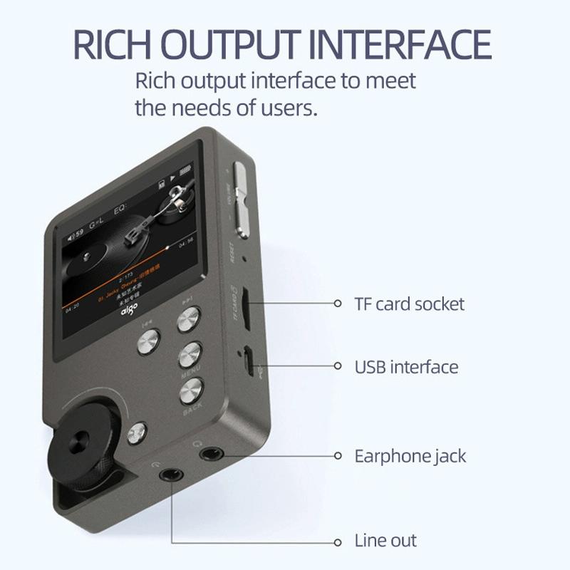 Lossless Dsd256 Music Player Silver Gray - With 64Gb Tf Card