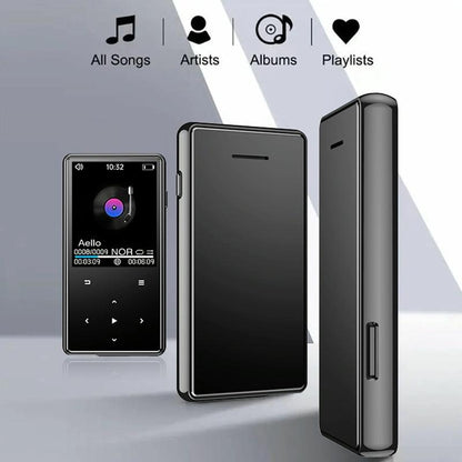 16Gb Portable Bluetooth Mp3 / Mp4 Music Player Black - 16Gb
