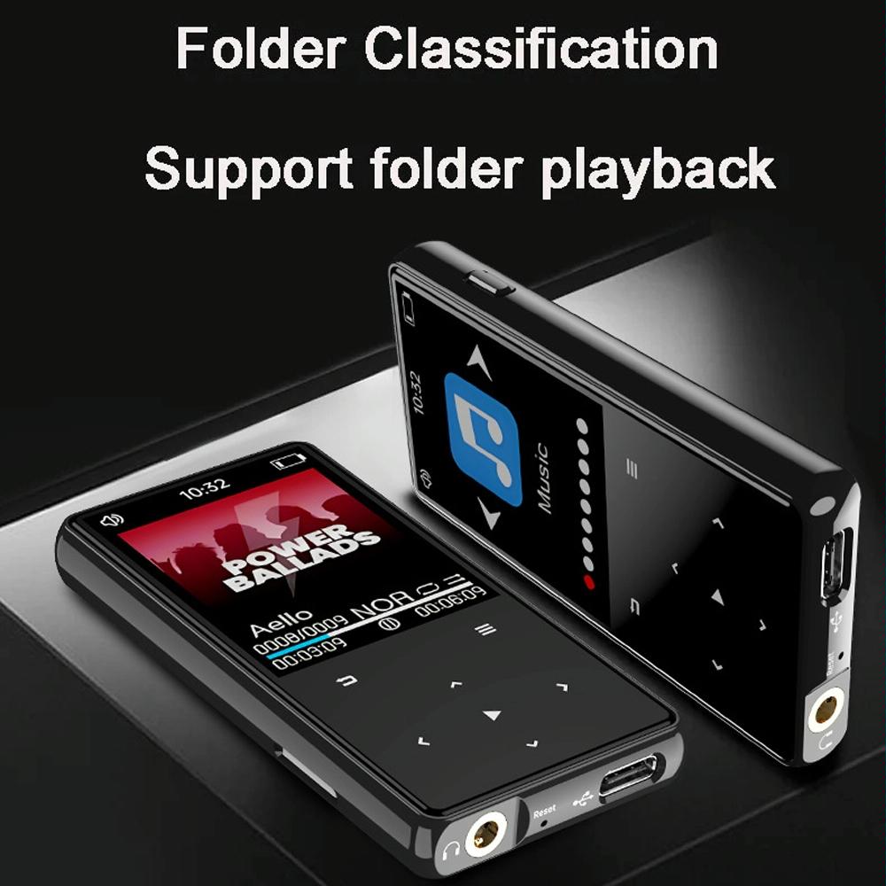 16Gb Portable Bluetooth Mp3 / Mp4 Music Player Black - 16Gb