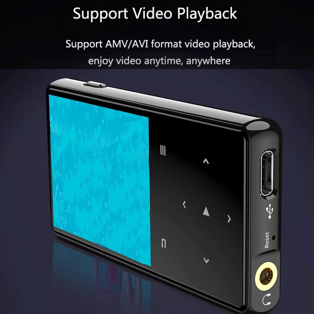 16Gb Portable Bluetooth Mp3 / Mp4 Music Player Black - 16Gb