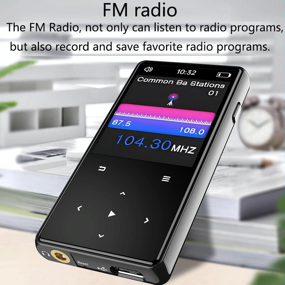 16Gb Portable Bluetooth Mp3 / Mp4 Music Player Black - 16Gb